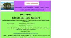 Desktop Screenshot of cabinethomeopatie.ro