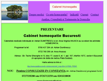 Tablet Screenshot of cabinethomeopatie.ro